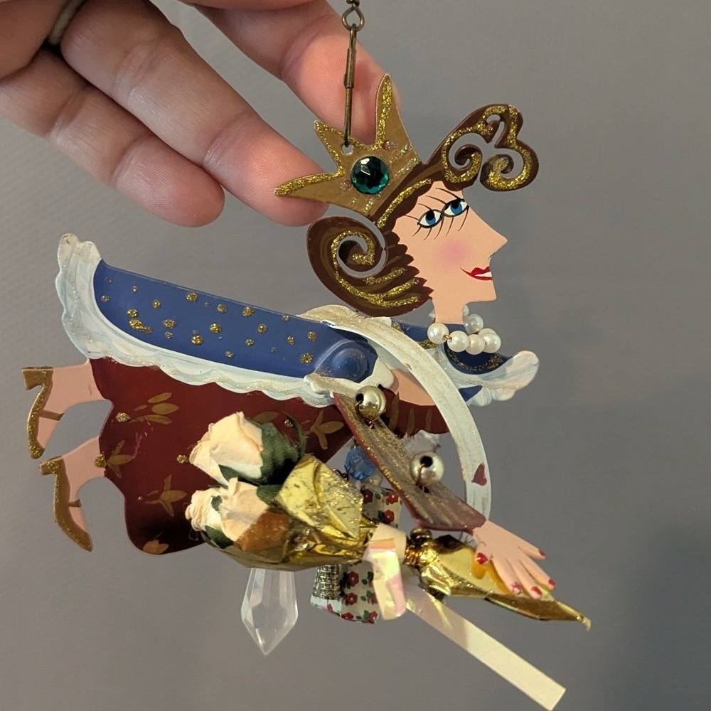 VTG Silvestri Karen Rossi Fanciful Flights Queen for a Day Metal Whimsical Royal